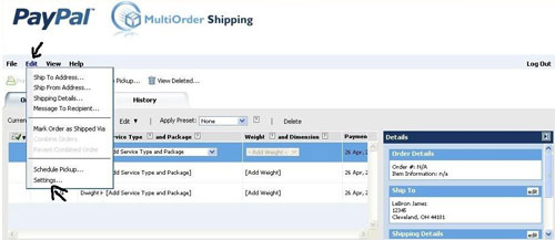 paypal multi order shipping