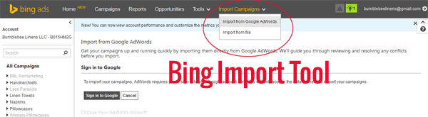 Bing Adwords Import Tool