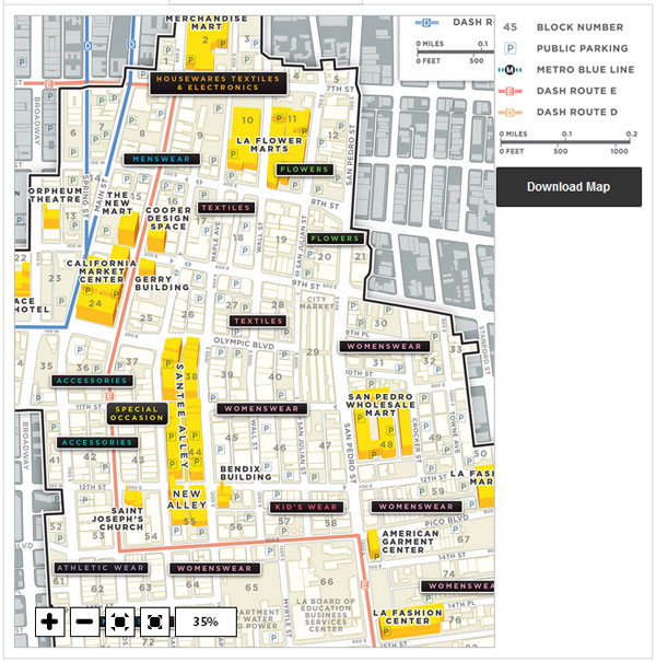 LA Fashion District Map