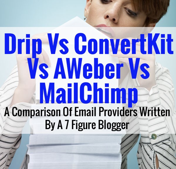 Drip Vs ConvertKit Vs AWeber Vs MailChimp - A Comparison Of Email Providers From A 7 Figure Blogger