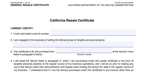 What Is A Resale Certificate And How To Save On Sales Tax