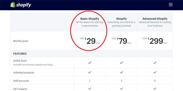 Shopify Basic