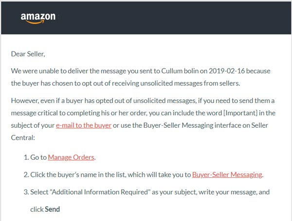 Amazon Delivery Email