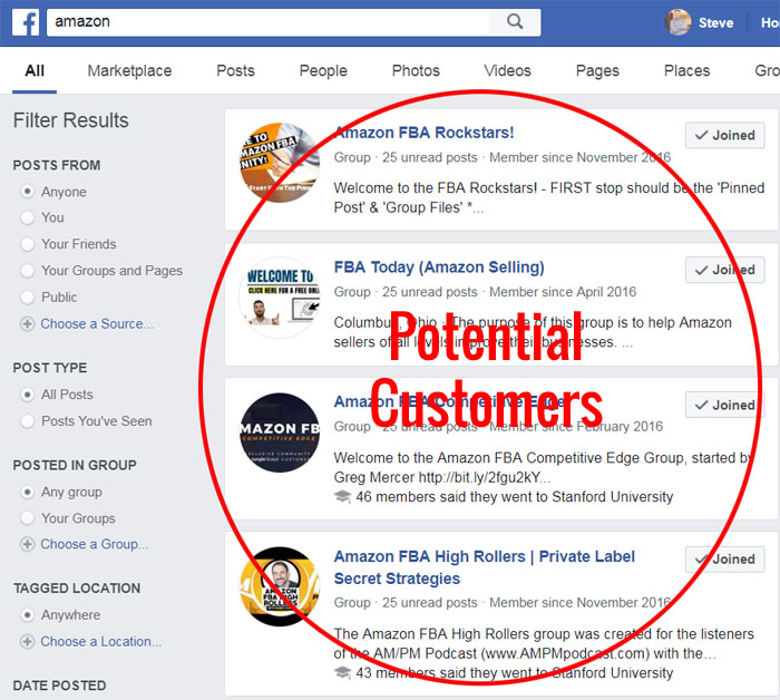 Amazon Facebook Groups