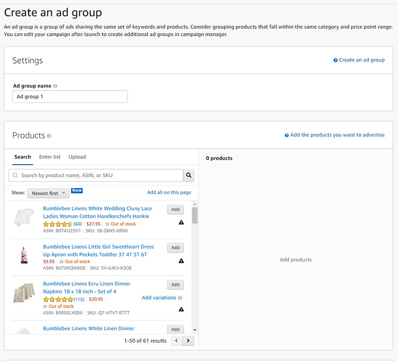 Amazon PPC Ad Group