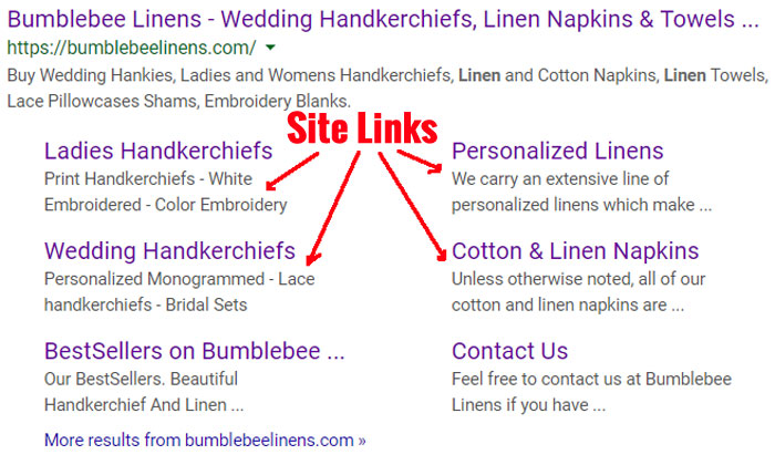 site links