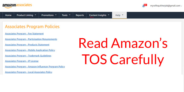 Amazon Associates TOS