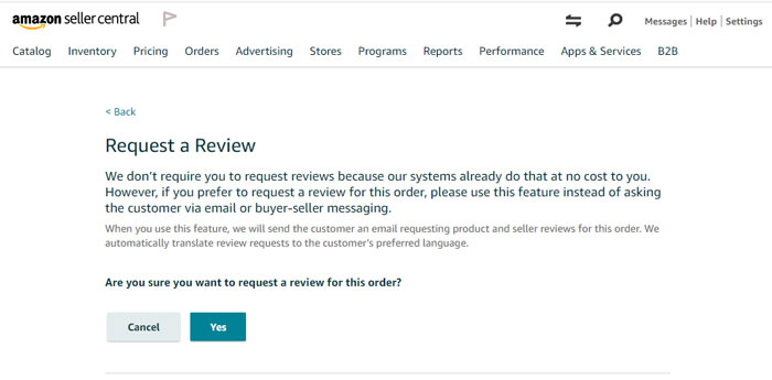 Amazon Review Request Dialog