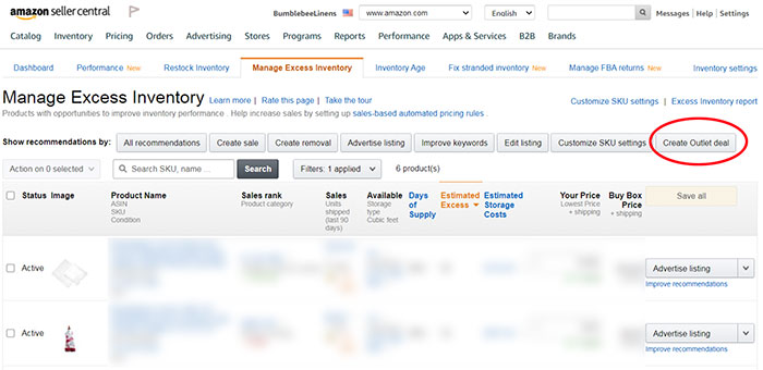 New  Outlet program for FBA sellers