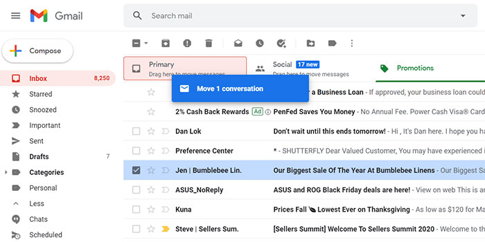 gmail junk mail folder