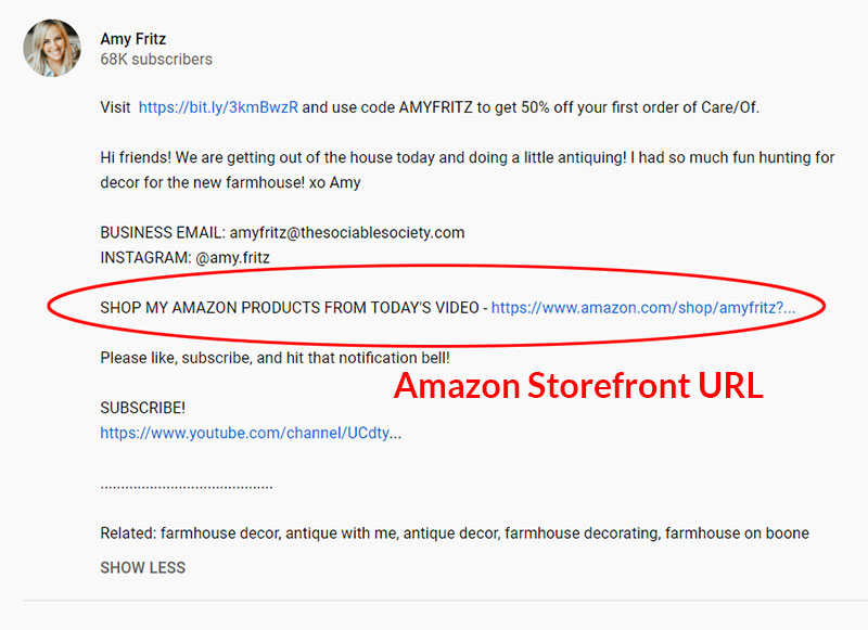 Amazon Vanity URL