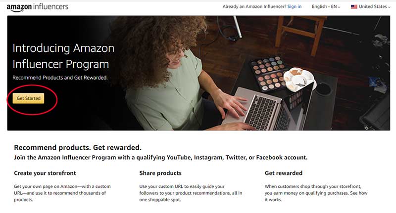 Amazon Influencers Program Apply