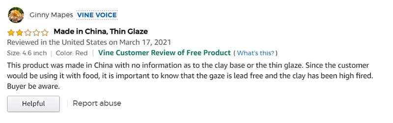 Negative Amazon Vine Review