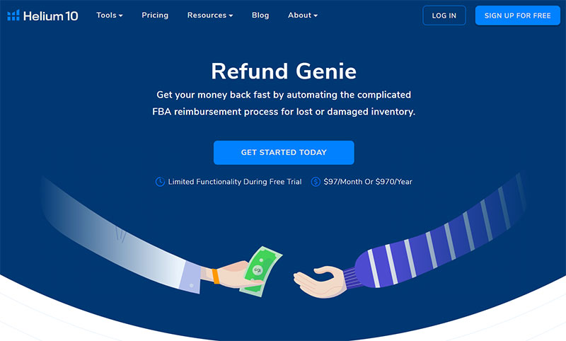 Helium10 Refund Genie