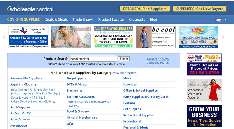 Wholesale Central Search