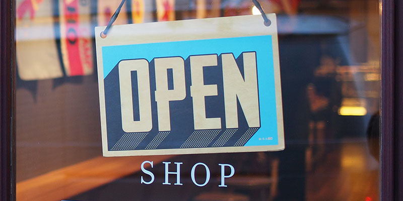 Open shop sign