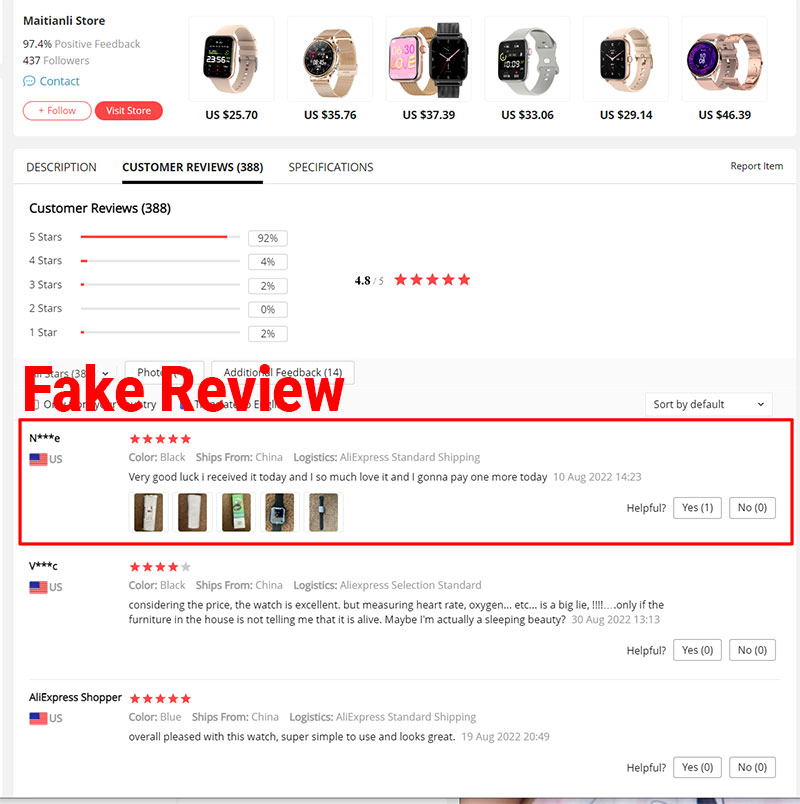 Fake AliExpress Review