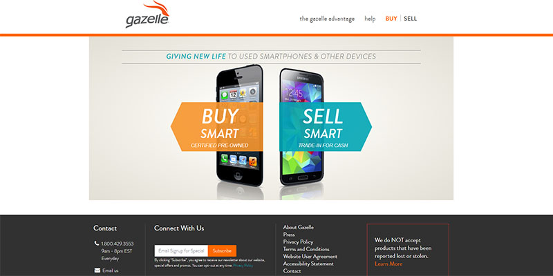 Gazelle homepage