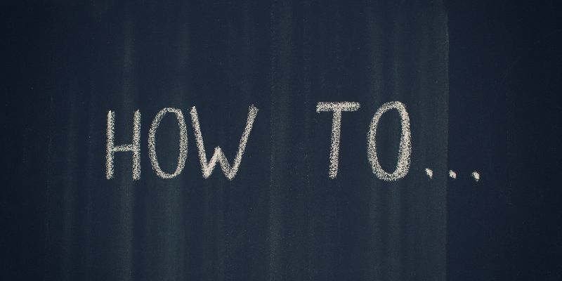 the words how to written on a chalkboard