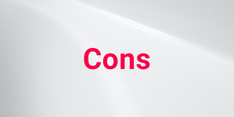 Cons written on a silver background