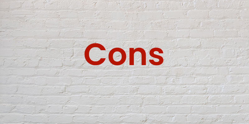 Cons written on a White wall