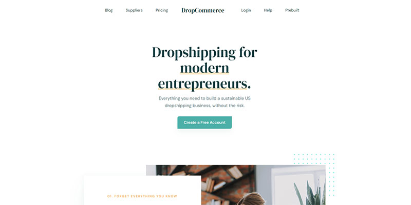 DropCommerce homepage