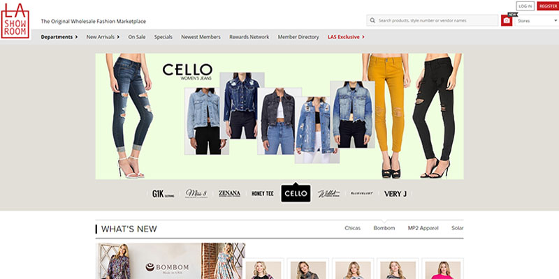 LA Showroom homepage