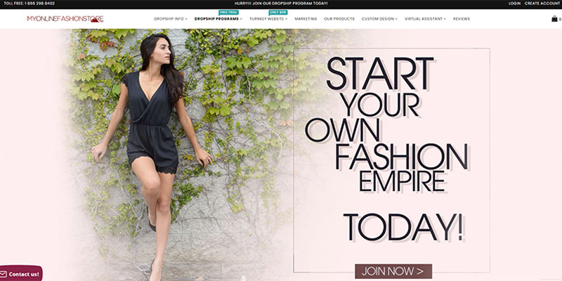 My Online Fashion Store homepage