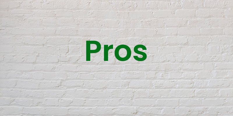 Pros written on a White wall