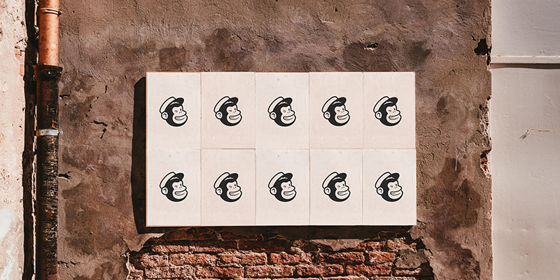 Ten Mailchimp logos on a canvas 