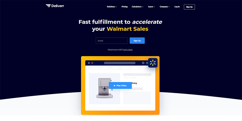 Deliverr homepage