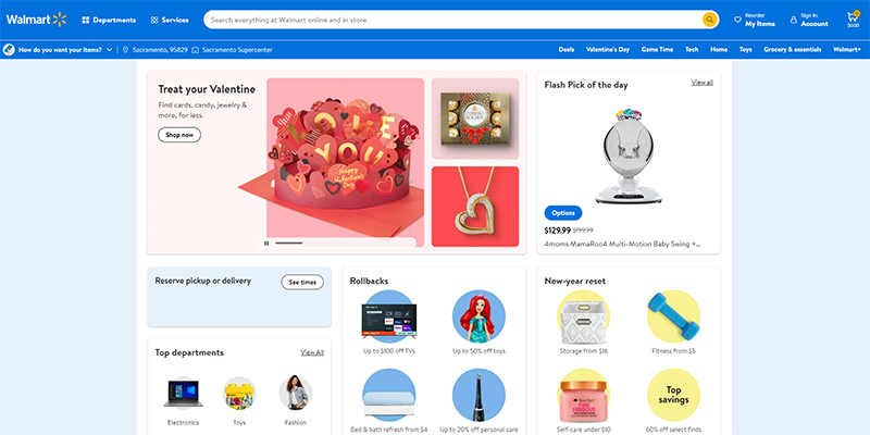 Walmart homepage