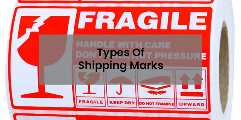 Shipping tape with shipping marks like fragile, handle with care, and keep dry.