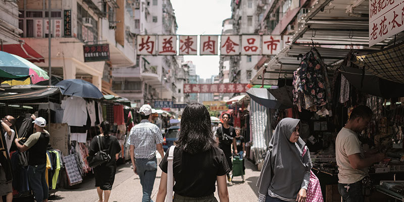 Apliu Street Market in Sham Shui Po, Hong Kong