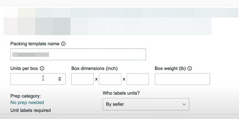 Packing template