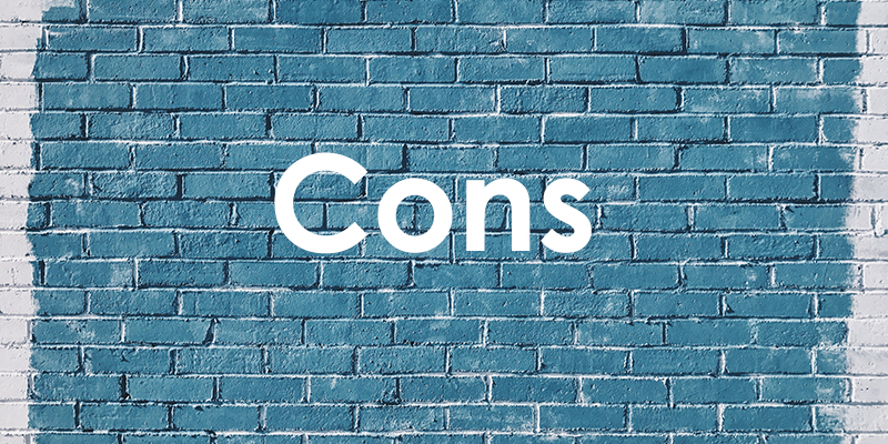 "Cons" written on a Blue wall