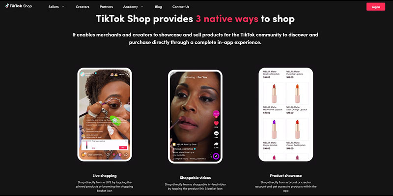 TikTok Shop homepage