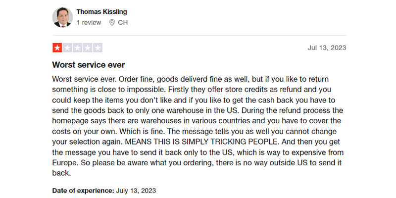 Cider review (unresponsive customer service) on Trustpilot