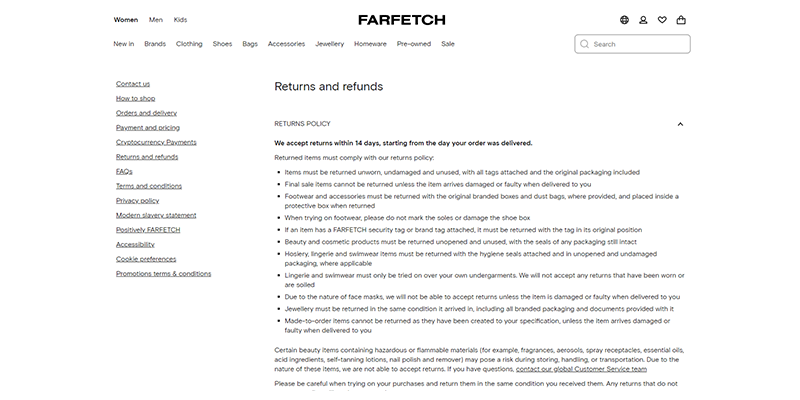 Pay in 4 small payments at FARFETCH