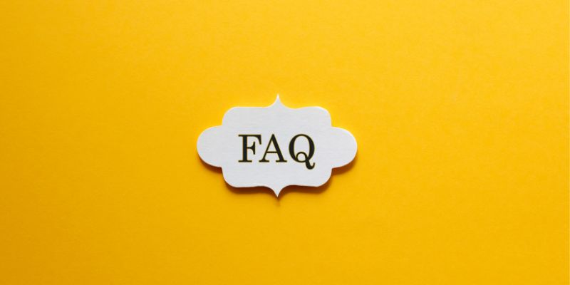 the letters FAQ on a yellow background