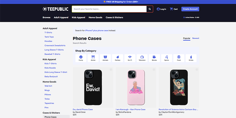 TeePublic Phone Cases