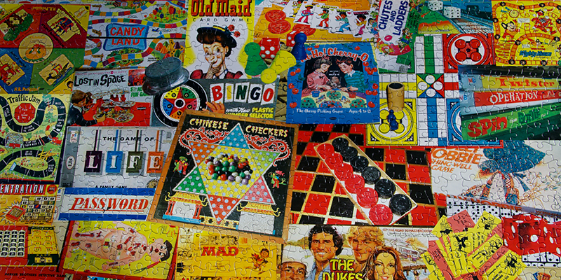 A puzzle of the popular board games