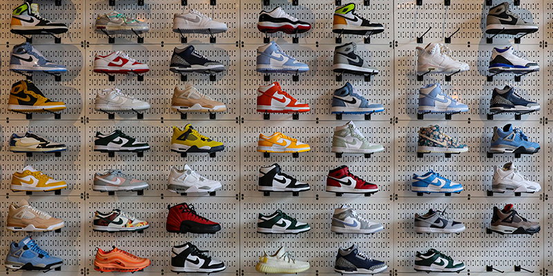 Nike store's shoe section