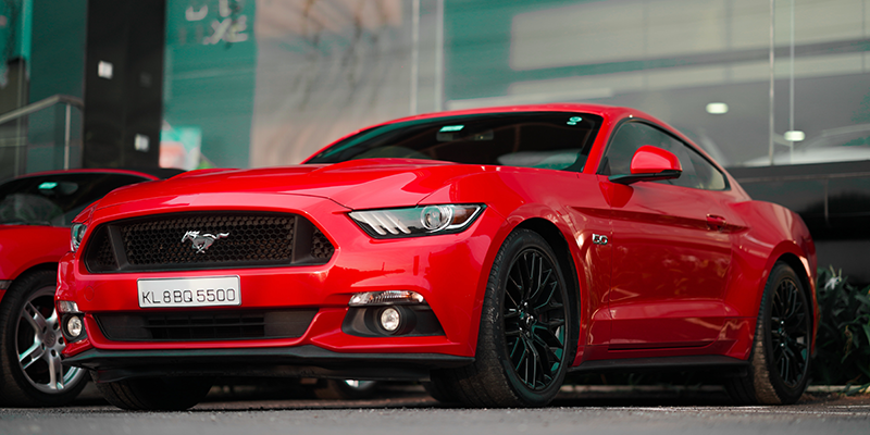 Red Ford Mustang