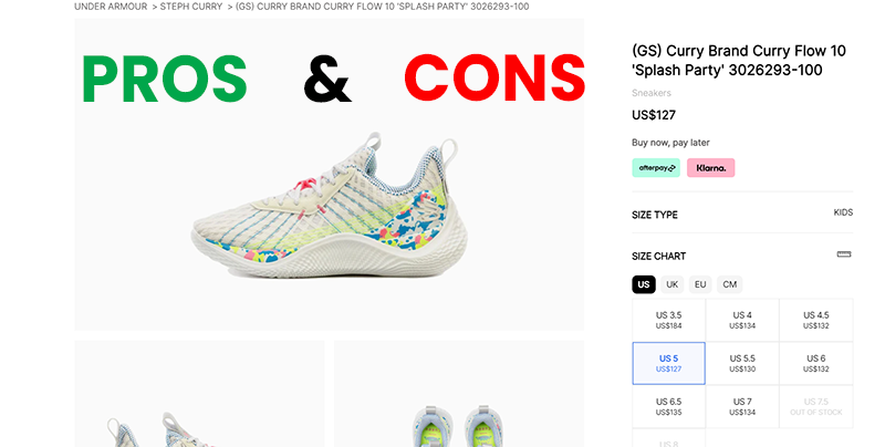 Kicks Crew pros and cons on product page