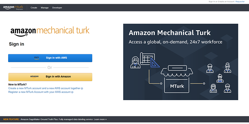 MTurk account registration as a Requester